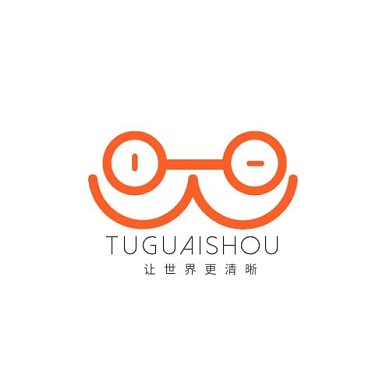 眼镜盒眼镜创意简约灰色橘色logo