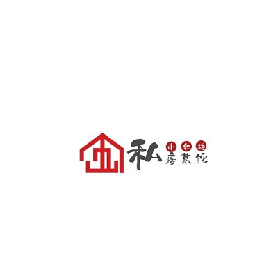 节日文字字母红色古风餐馆宣传logo
