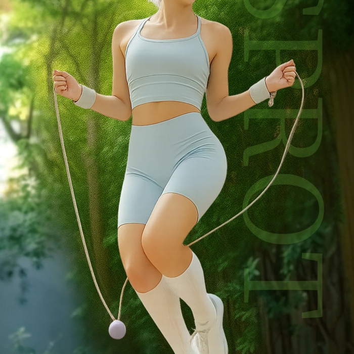 绿色清新运动健身运动产品人物海报