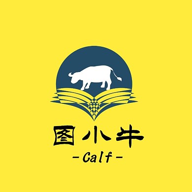 简约图动物牛头像logo设计