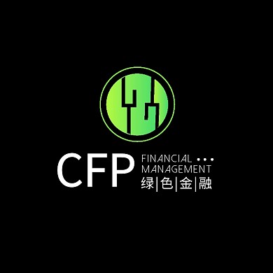 金融理财股票基金银行绿色渐变logo设计