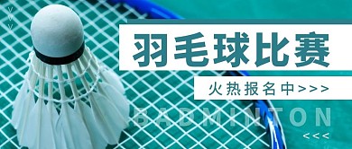 羽毛球比赛绿色简约新媒体公众号首图