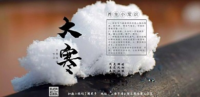 大寒养生简约中国风横板海报