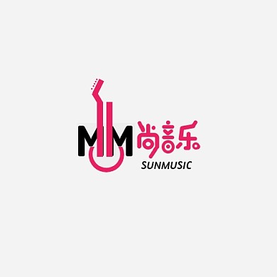 音乐logo简约大气扁平平面logo设计