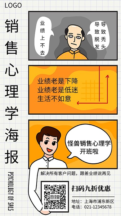 创意销售心理学海报