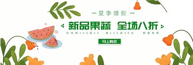 果蔬促销简洁水果banner
