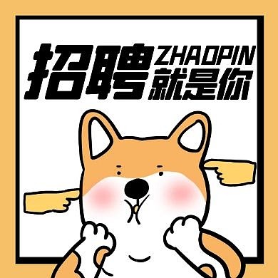 招聘黄色卡通简约公众号次图