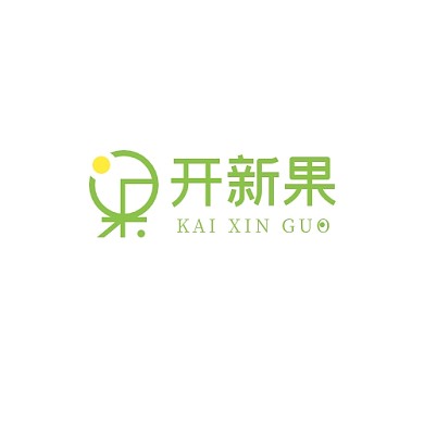 开新果生鲜果字绿色简约LOGO