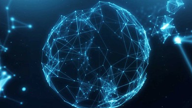 科技地球线条背景