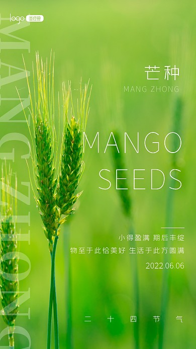 二十四节气节日芒种传统节气宣传摄影图海报