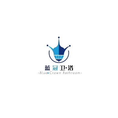 蓝色现代风格卫浴店铺logo