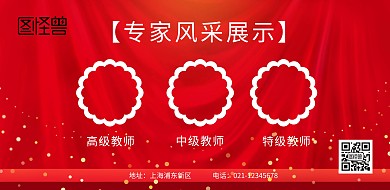 专家风采展示印刷海报