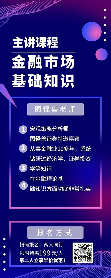 讲师介绍公众号金融市场知识营销长图