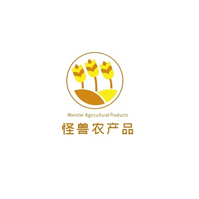 创意黄色大气农业设计logo标志