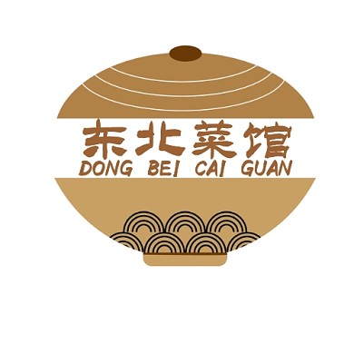 东北菜馆logo宣传推广大气