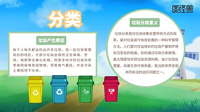 垃圾分类保护环境手抄报