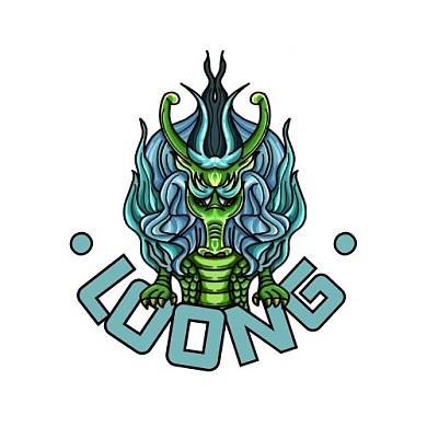 龙LOGO龙头手绘战队工作室头像