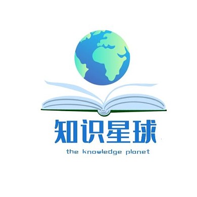 卡通简约书本地球蓝色平面logo  