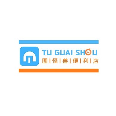 蓝色橘色简约便利店logo设计