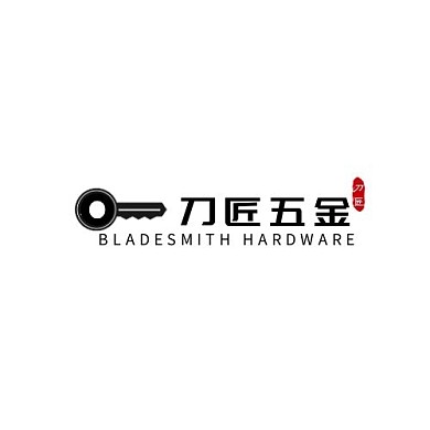 刀匠五金店钥匙黑色简约logo