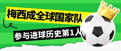 进球历史第1人简约彩色微信公众号首图