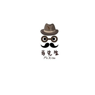 男的脸黑色圆形帽子胡子卡通简约宣传