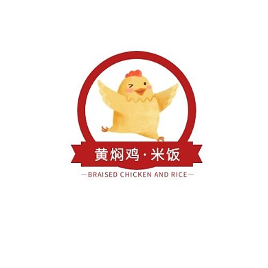卡通黄焖鸡米饭logo餐饮美食logo