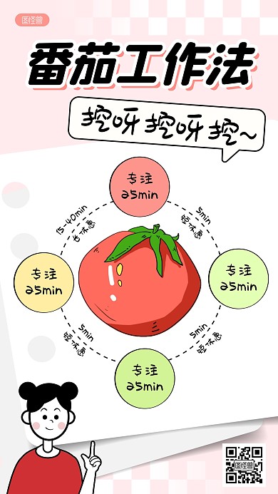 可爱小红书番茄工作法科普用图