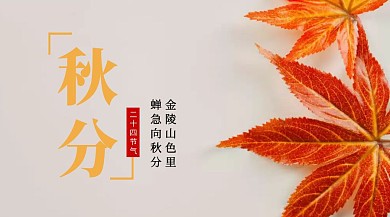 秋分公众号封面