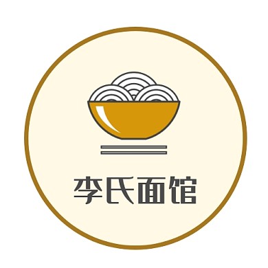 面馆早点店铺李氏美食logo
