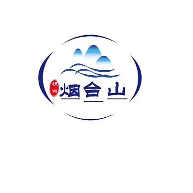 烟台山蓝色古风旅游平面logo设计