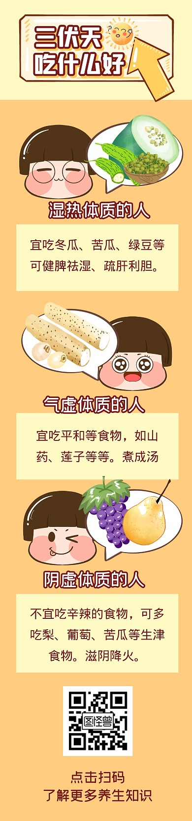 三伏天科普食物养生条漫漫画