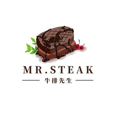 简约大气牛排店创意LOGO设计