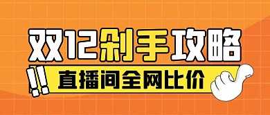 双12购物节剁手直播间公众号封面首图