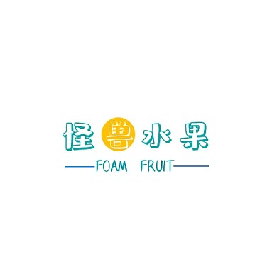 简约怪兽水果店logo设计