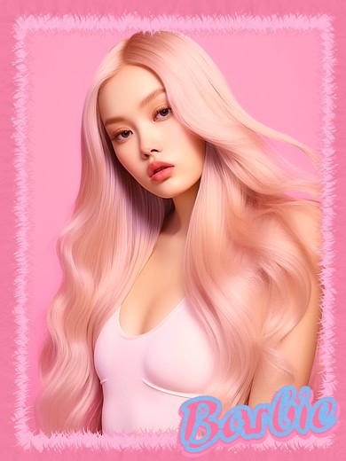 毛绒风芭比风PLOG模板