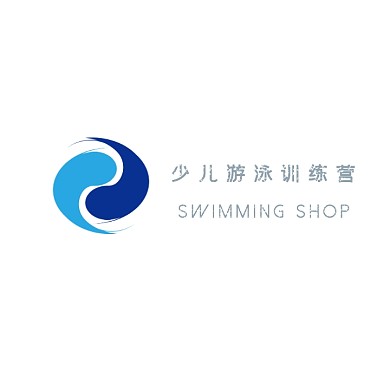 游泳培训少儿游泳logo设计