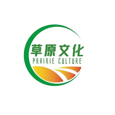 草原文化绿色LOGO创意简约设计