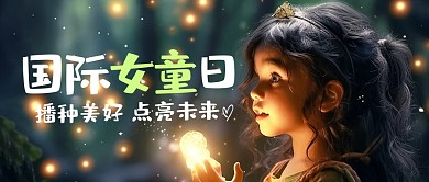 简约大气摄影风国际女童日公众号封面首图
