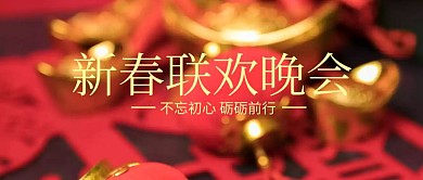 新春联欢晚会红色封面