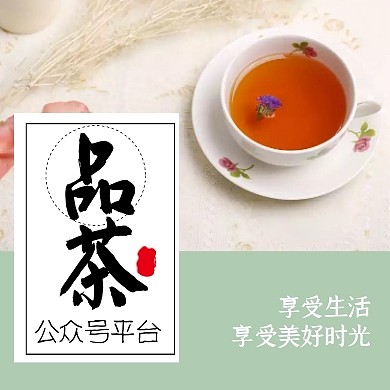 茶公众号次图通用简约大气