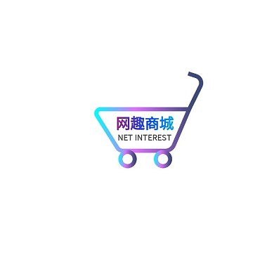 渐变色大气购物商城logo设计