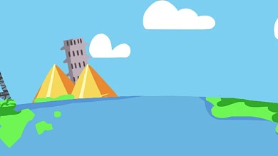 卡通旅游公众号封面图怪兽原创元素