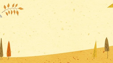 图怪兽原创元素卡通秋天风景公众号卡通插画