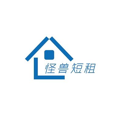 线条简约创意房屋短租logo设计