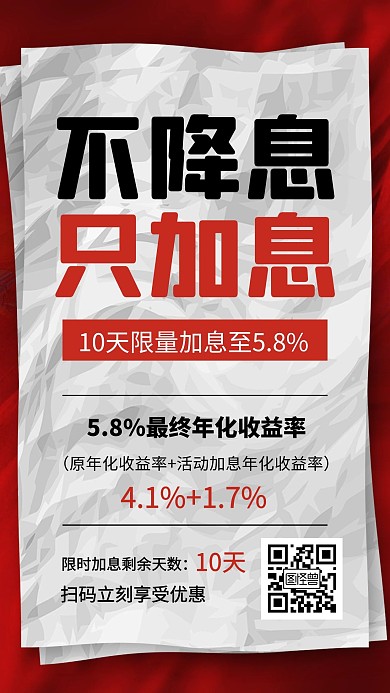 加息年终促销产品营销创意海报