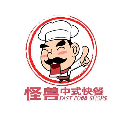 快餐LOGO大气红色标识平面LOGO设计