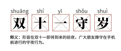 双十一守岁热词释义公众号首图