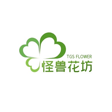 绿色简约花艺LOGO设计