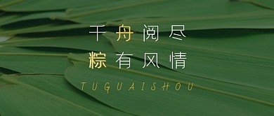 简约端午节祝福粽子公众号封面首图